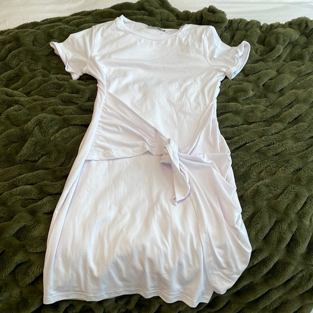 White Lillusory faux wrap dress
